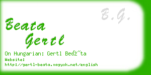 beata gertl business card
